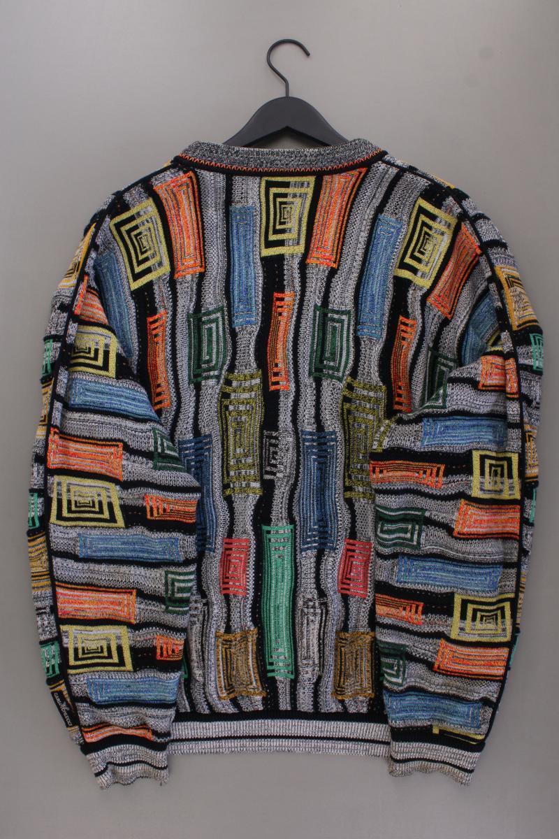 Carlo Colucci Strickjacke für Herren Gr. 56 Langarm Vintage mehrfarbig