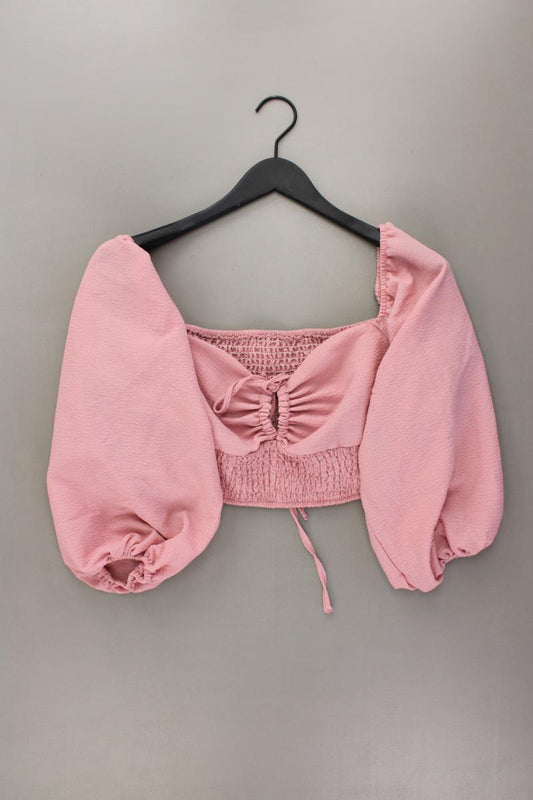 Shein Crop Bluse Gr. XL neuwertig 3/4 Ärmel rosa aus Polyester