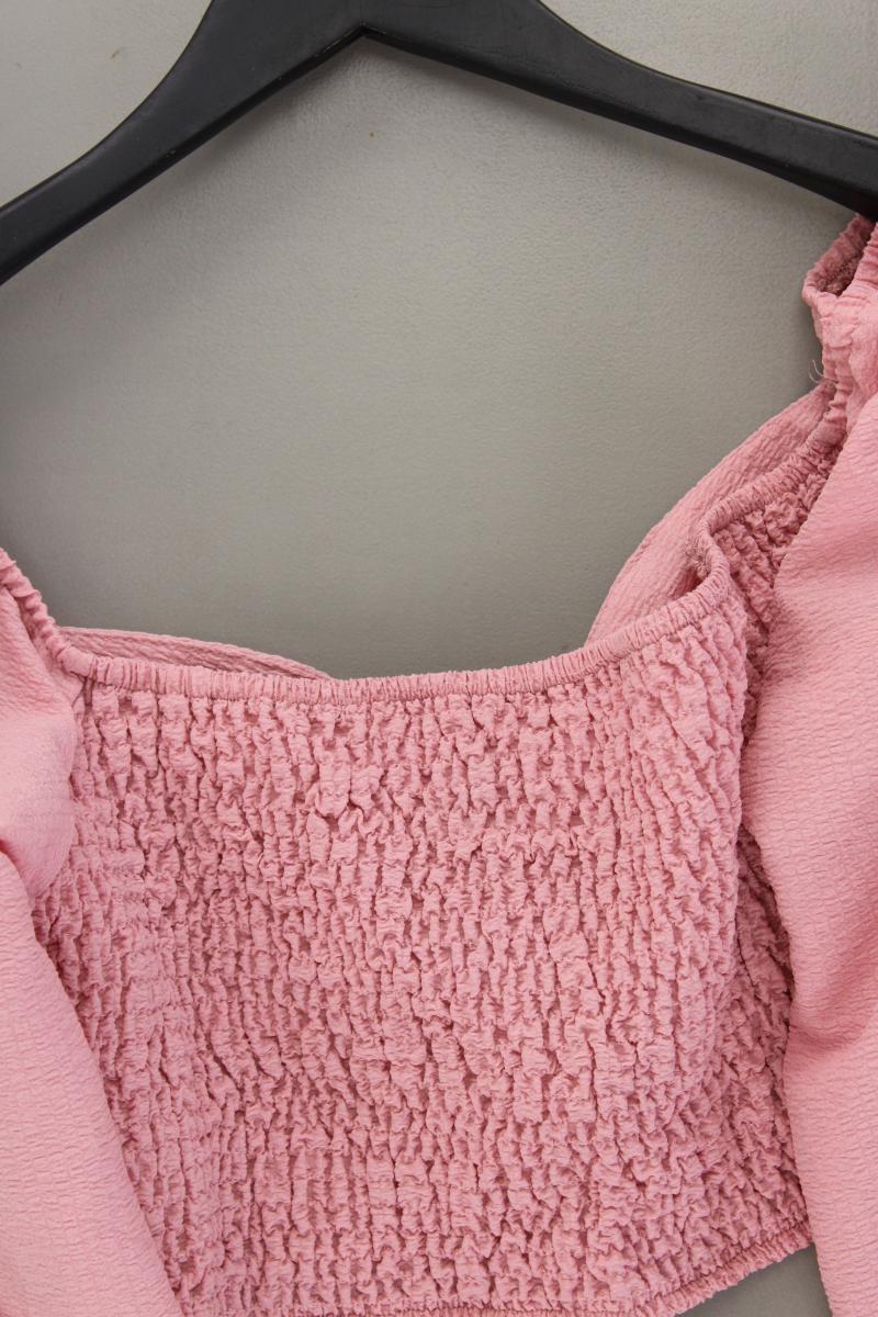 Shein Crop Bluse Gr. XL neuwertig 3/4 Ärmel rosa aus Polyester
