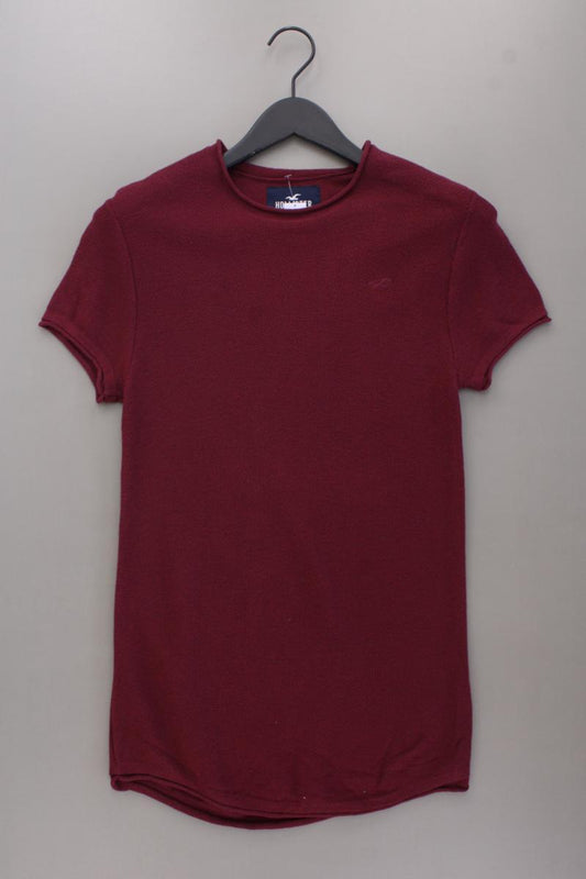 Hollister Strickshirt für Herren Gr. S Kurzarm rot