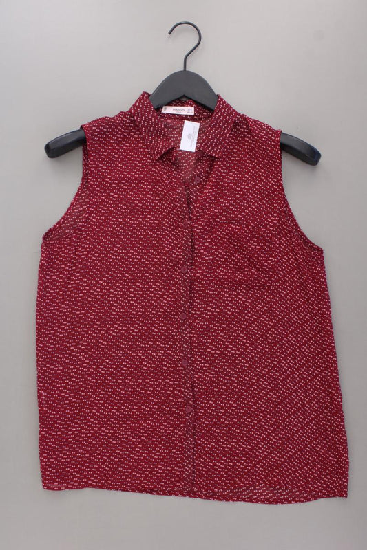 Mango Ärmellose Bluse Gr. S gepunktet rot