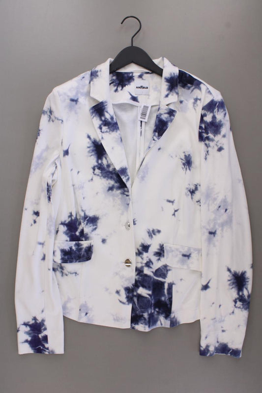 Airfield Jerseyblazer Gr. 48 mit Batikmuster neuwertig creme aus Viskose