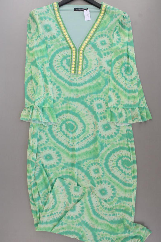 Ana Alcazar Langarmkleid Gr. 36 mit Batikmuster neuwertig grün aus Polyester