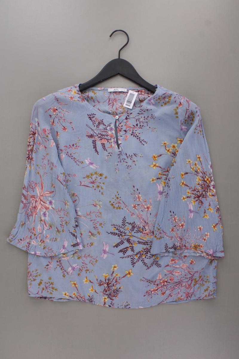 edc by Esprit Oversize-Bluse Gr. S mit Blumenmuster 3/4 Ärmel blau