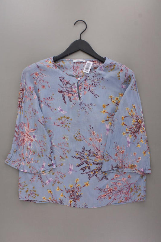 edc by Esprit Oversize-Bluse Gr. S mit Blumenmuster 3/4 Ärmel blau