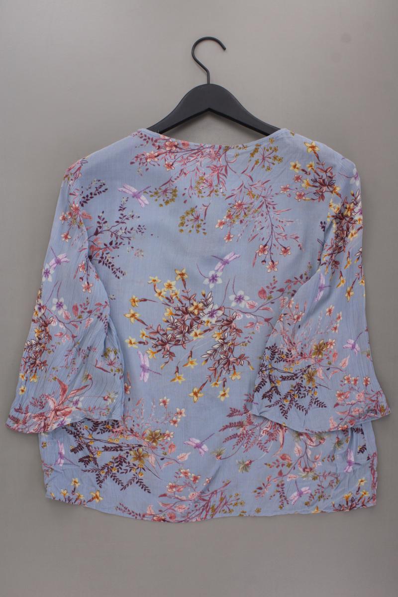 edc by Esprit Oversize-Bluse Gr. S mit Blumenmuster 3/4 Ärmel blau