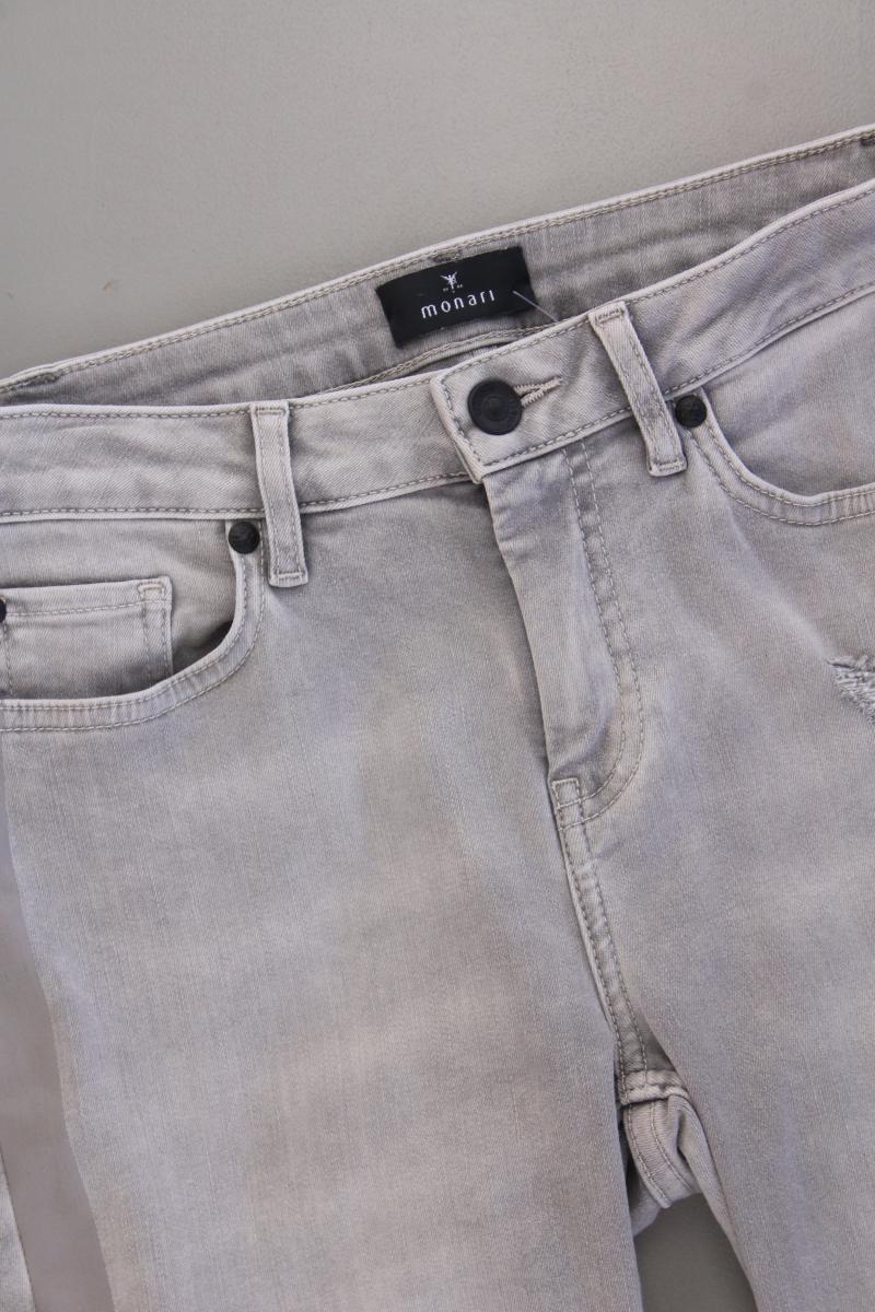 Monari Skinny Jeans Gr. 34 grau aus Baumwolle
