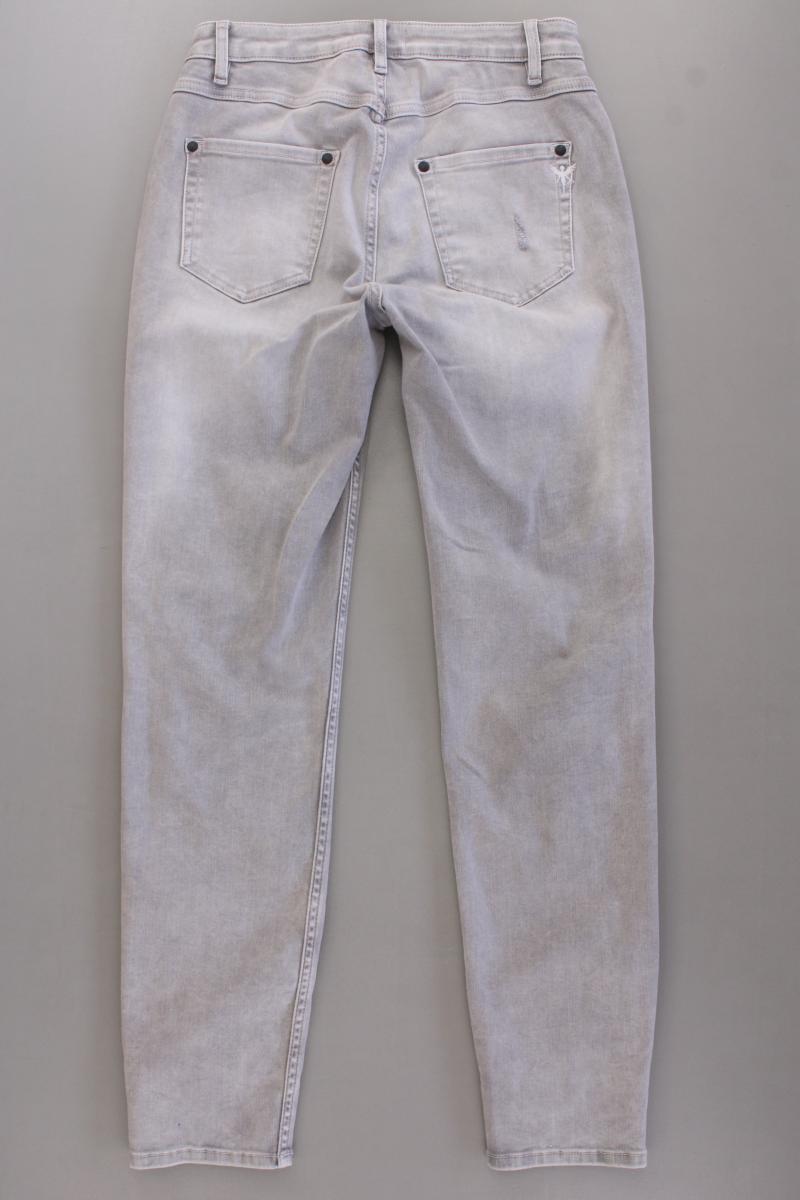 Monari Skinny Jeans Gr. 34 grau aus Baumwolle