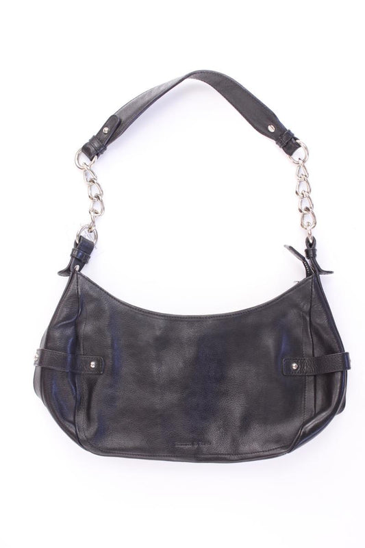 Zanon & Zago Schultertasche schwarz aus Leder
