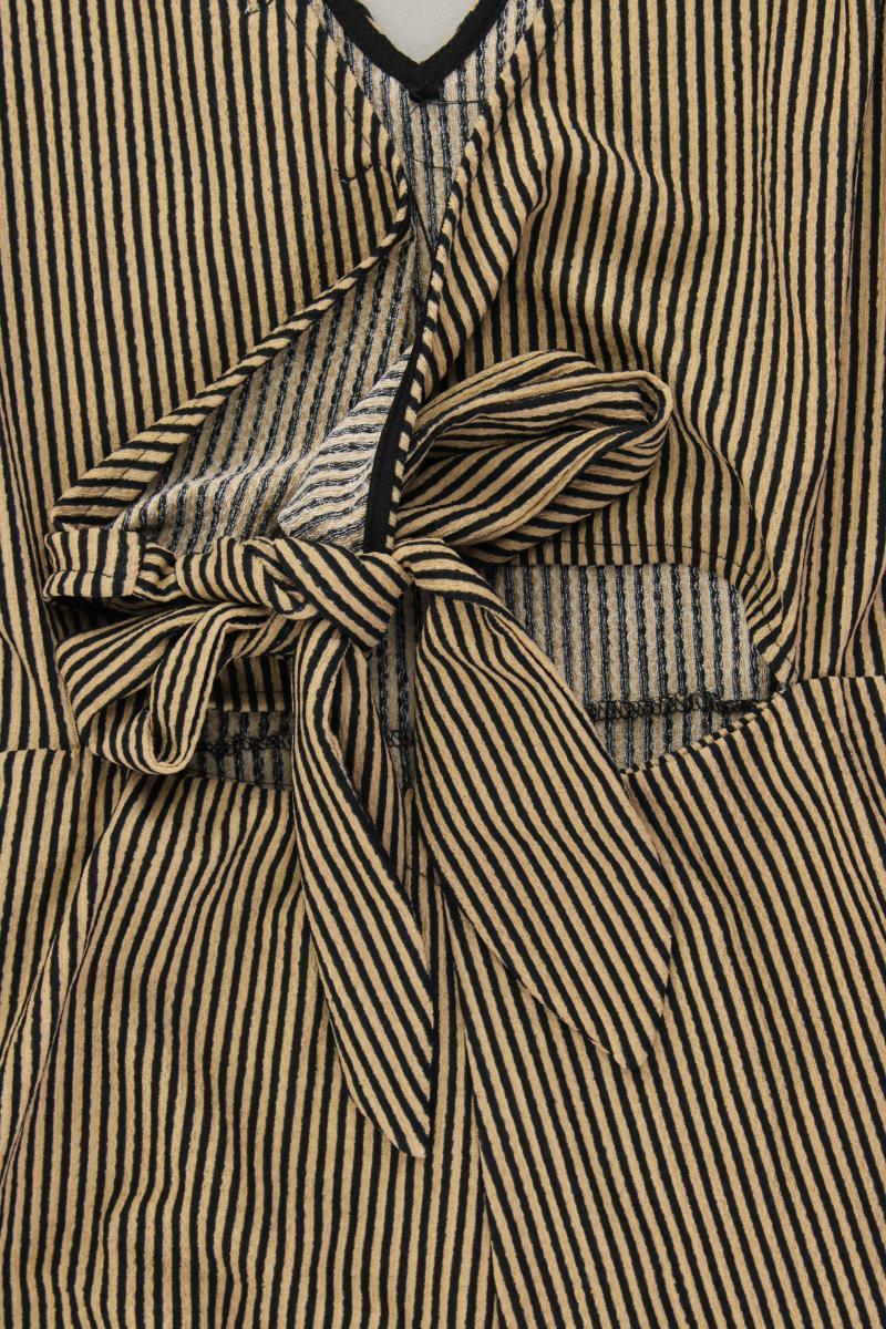 Mango Langer Jumpsuit Gr. S gestreift braun aus Polyester