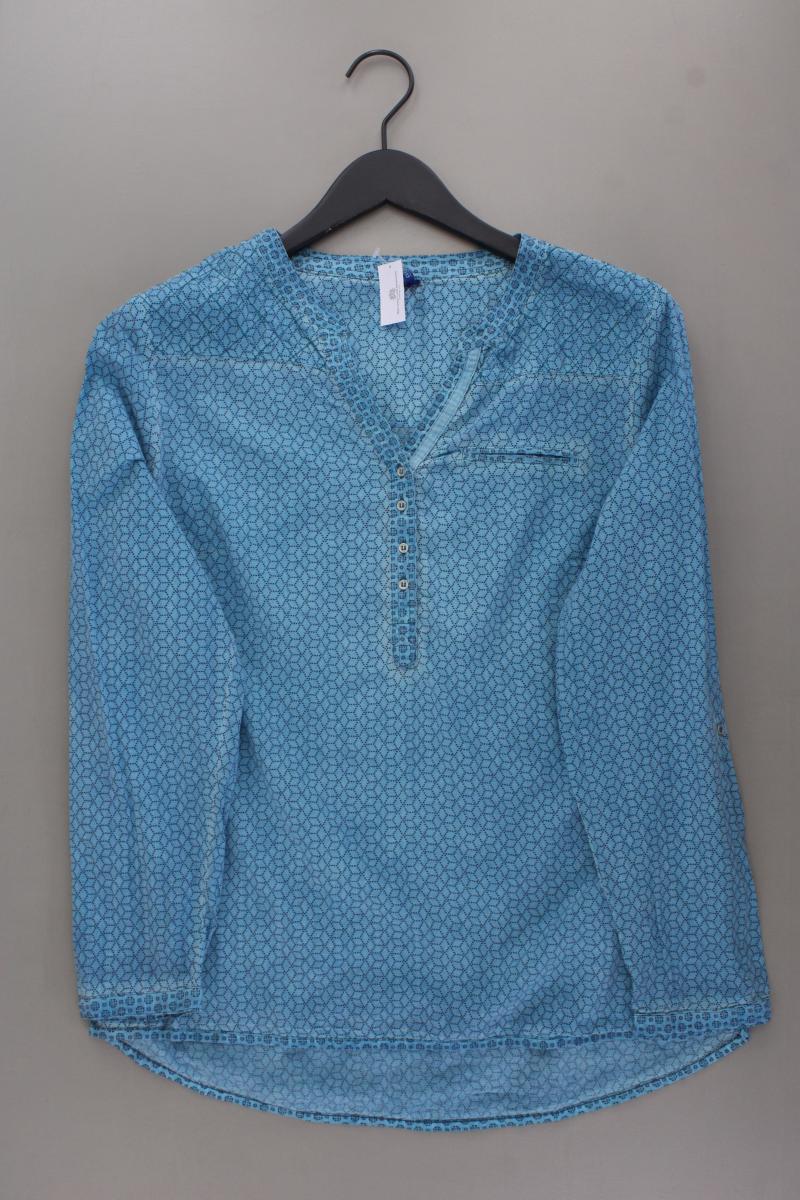 Cecil Langarmbluse Gr. M blau aus Baumwolle