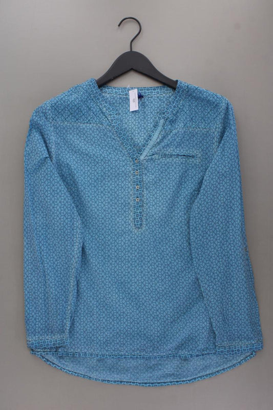 Cecil Langarmbluse Gr. M blau aus Baumwolle