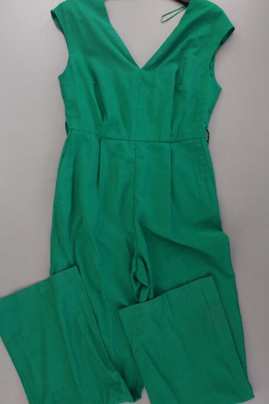Mango Langer Jumpsuit Gr. M grün aus Viskose
