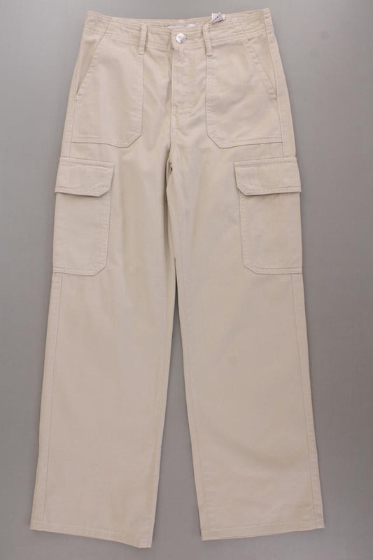 Zara Cargohose Gr. 34 creme aus Baumwolle