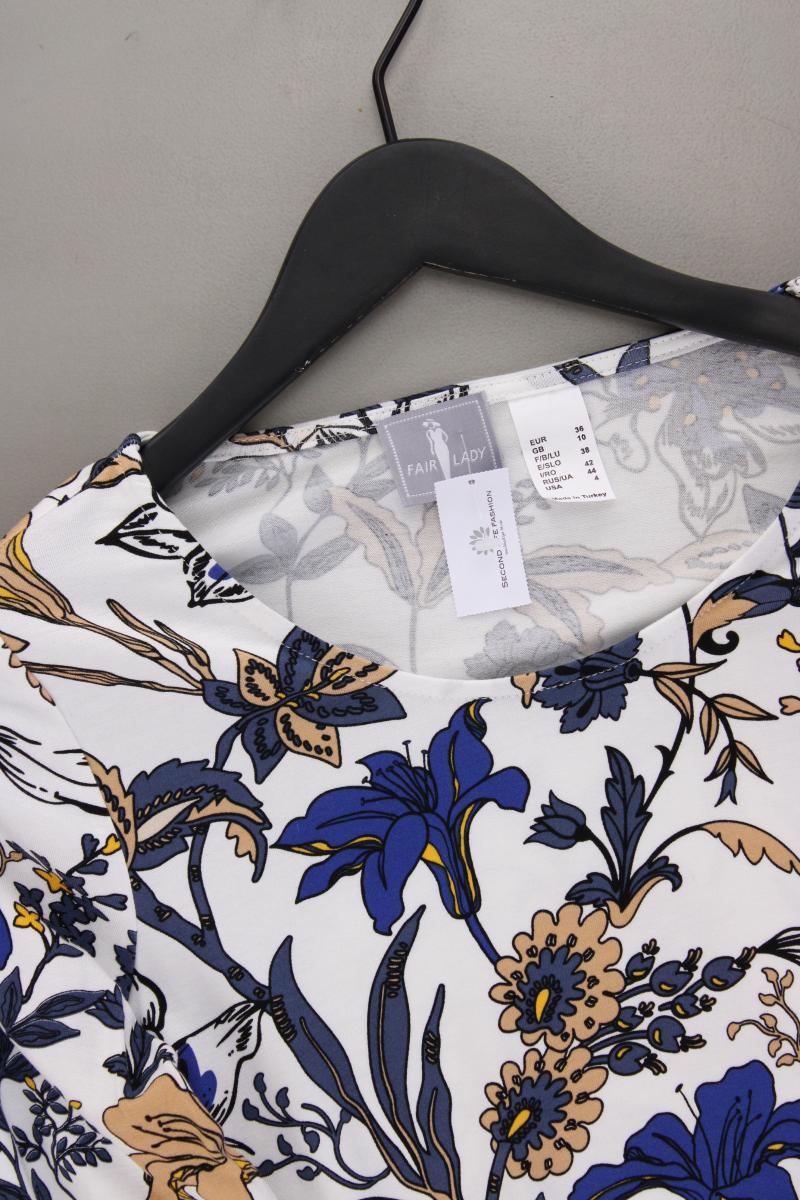 FAIR LADY Printshirt Gr. 36 mit Blumenmuster neuwertig 3/4 Ärmel mehrfarbig