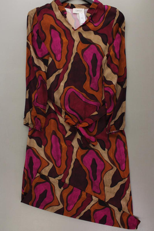 Cartoon Langarmkleid Gr. 40 geometrisches Muster mit Gürtel mehrfarbig