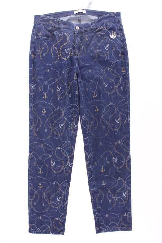 STRANDFEIN Jeans mit Ankermuster Gr. 42 blau aus Baumwolle