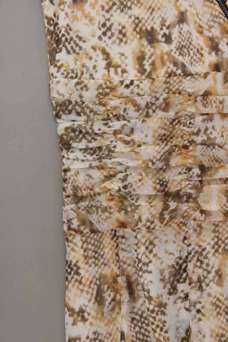 Mexx Y2K Chiffonkleid Gr. L Kurzarm Vintage creme aus Polyamid