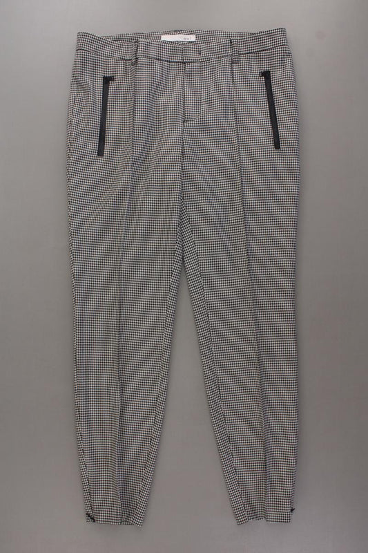 Oui Stoffhose Gr. 40 hahnentritt grau aus Polyester