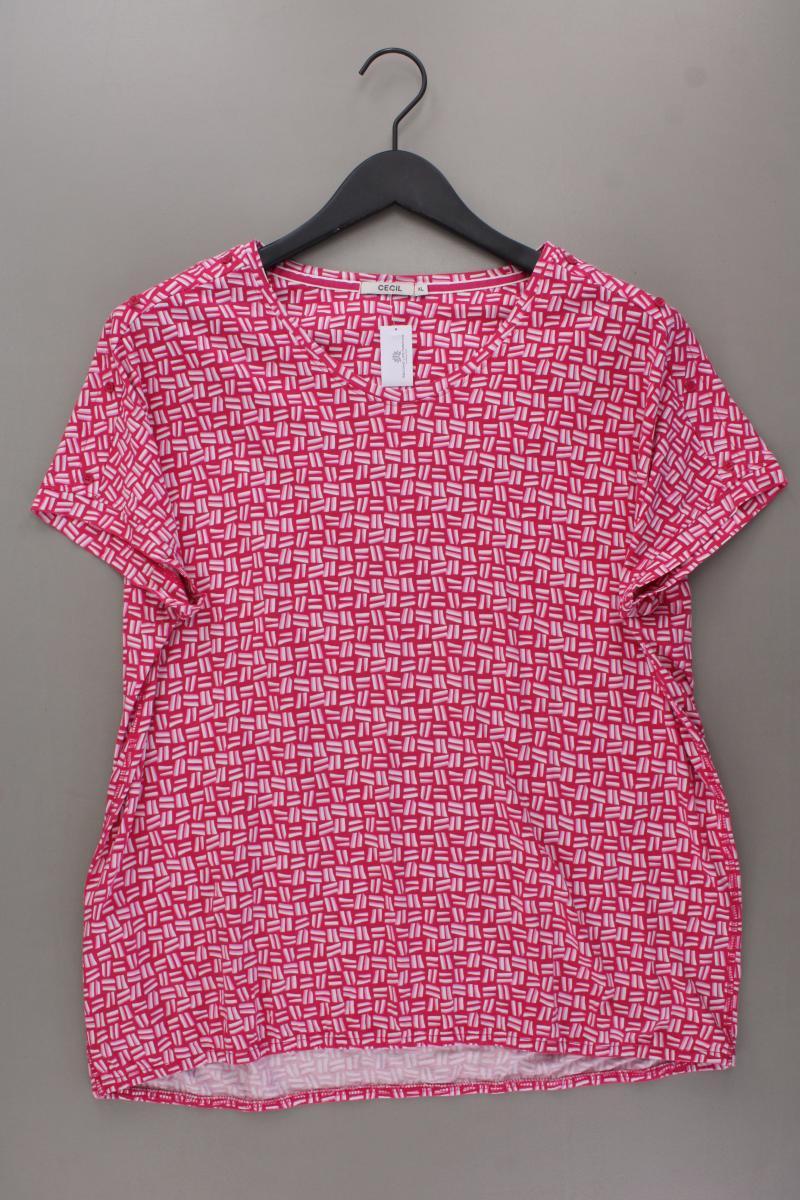 Cecil Printshirt Gr. XL geometrisches Muster Kurzarm pink