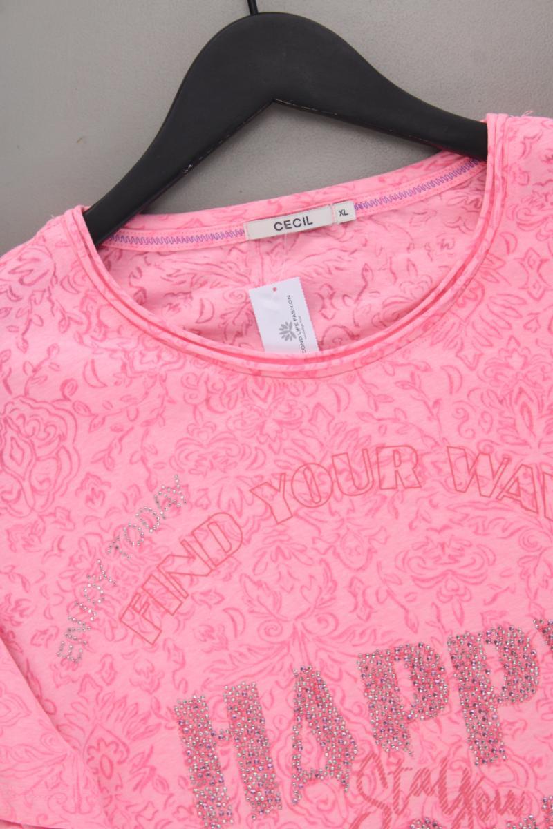 Cecil T-Shirt Gr. XL Kurzarm rosa