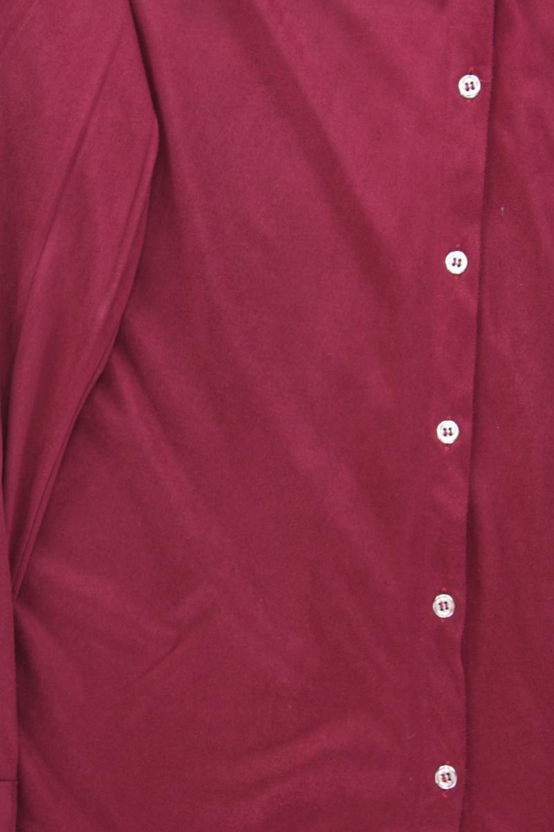 Paola Bluse in Wildlederoptik Gr. 46 Langarm lila aus Polyester