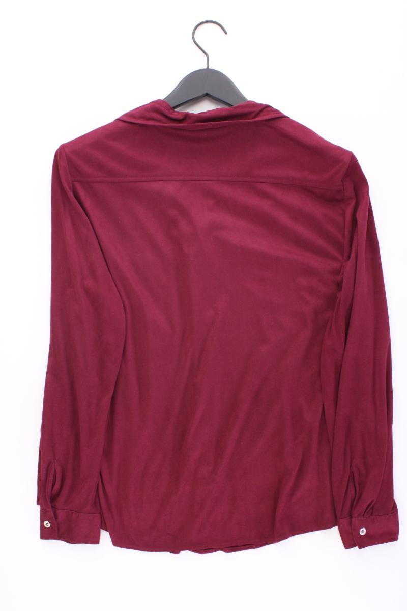 Paola Bluse in Wildlederoptik Gr. 46 Langarm lila aus Polyester