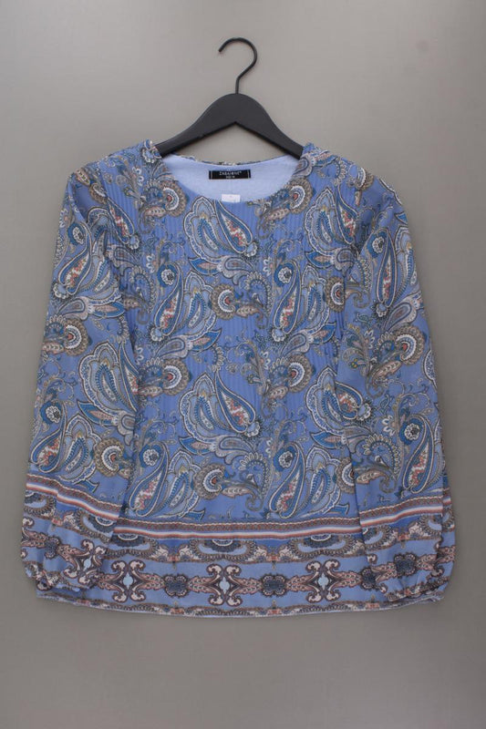 Zabaione Chiffonbluse Gr. M mit Paisleymuster neuwertig Langarm blau