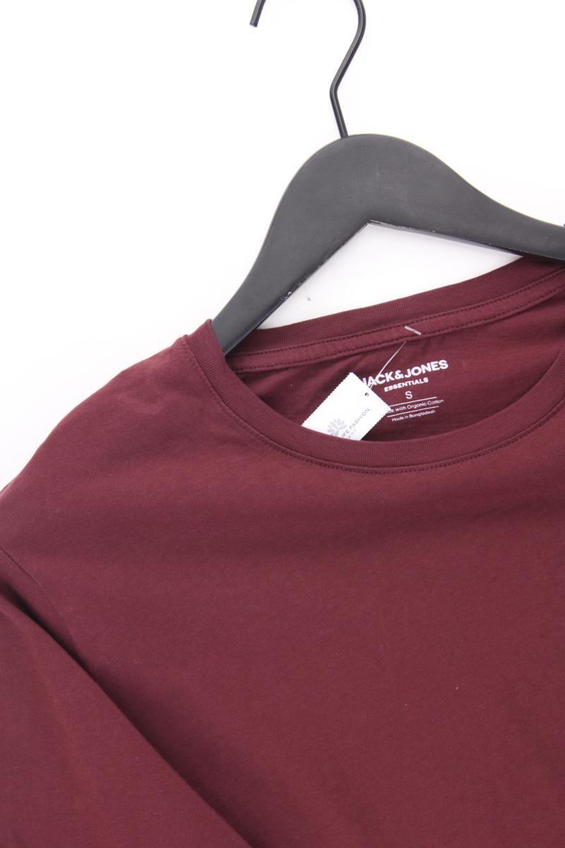 Jack & Jones T-Shirt für Herren Gr. S Kurzarm rot aus Baumwolle