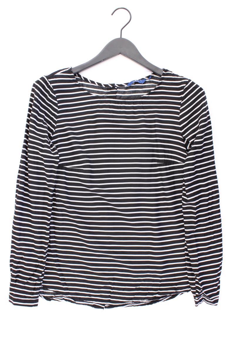Tom Tailor Langarmbluse Gr. 36 gestreift schwarz aus Viskose