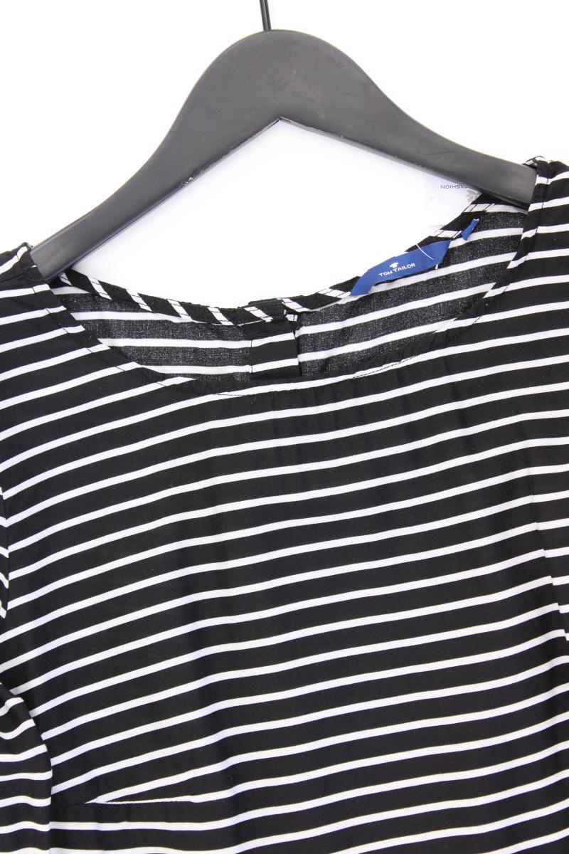 Tom Tailor Langarmbluse Gr. 36 gestreift schwarz aus Viskose