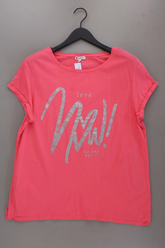 Street One Printshirt Gr. 44 Kurzarm pink aus Baumwolle