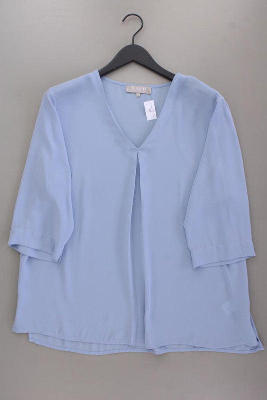 Thom by Thomas Rath Classic Bluse Gr. 44 3/4 Ärmel blau aus Polyester