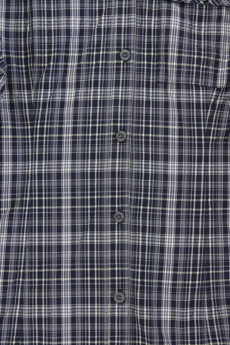 me ru Karobluse Gr. 42 kariert Langarm blau aus Nylon