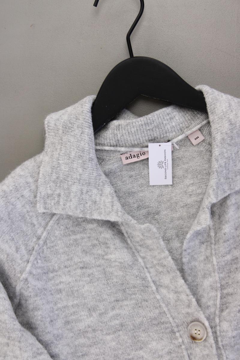 Adagio Strickjacke Gr. 44 Langarm grau aus Polyacryl