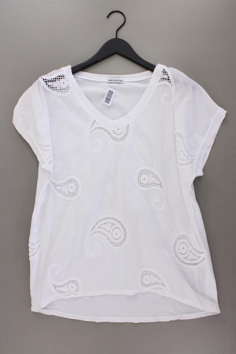 New Collection Shirt Gr. OneSize Kurzarm weiß aus Baumwolle