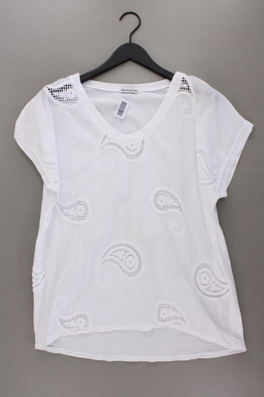 New Collection Shirt Gr. OneSize Kurzarm weiß aus Baumwolle