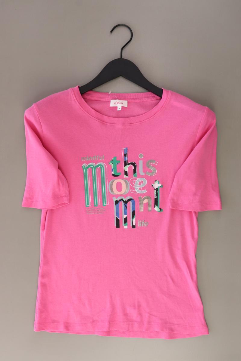 s.Oliver Printshirt Gr. 38 Kurzarm pink