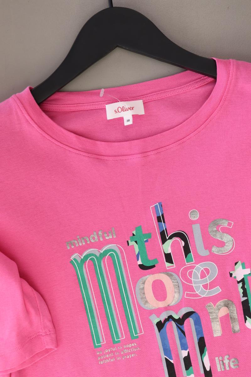 s.Oliver Printshirt Gr. 38 Kurzarm pink