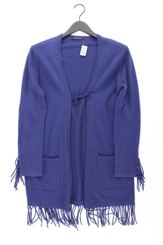 Luisa Cerano Strickjacke mit Wolle und Seide Gr. 38 Langarm blau