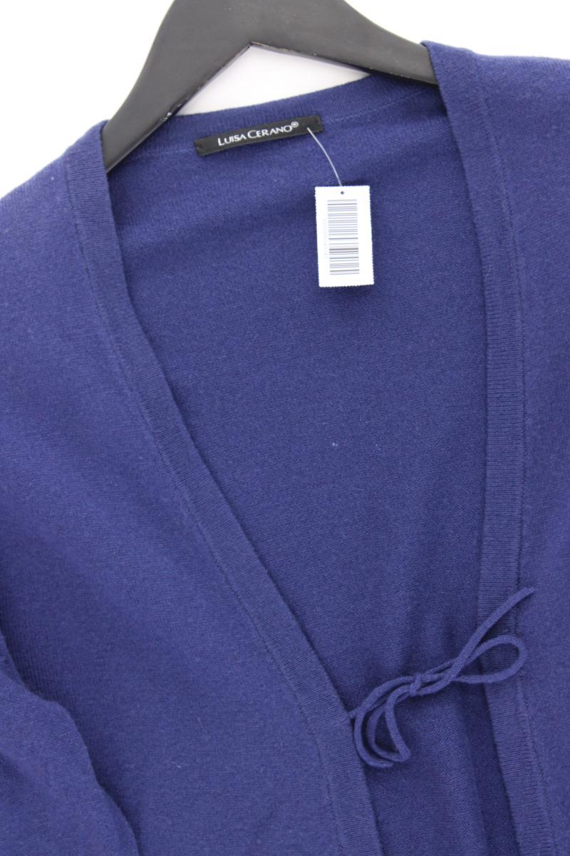 Luisa Cerano Strickjacke mit Wolle und Seide Gr. 38 Langarm blau