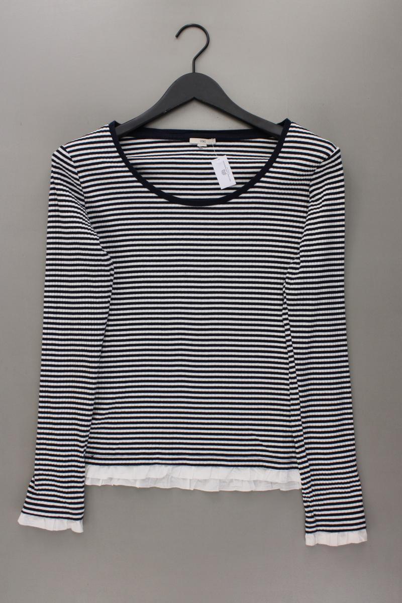 edc by Esprit Ringelshirt Gr. L gestreift Langarm blau aus Baumwolle