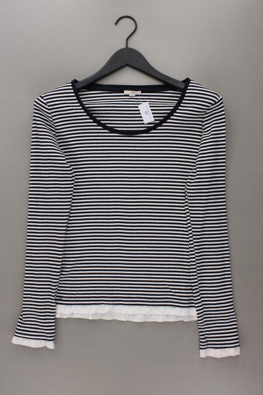 edc by Esprit Ringelshirt Gr. L gestreift Langarm blau aus Baumwolle