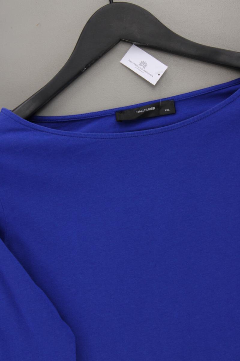 Hallhuber Classic Shirt Gr. XXL 3/4 Ärmel blau aus Baumwolle