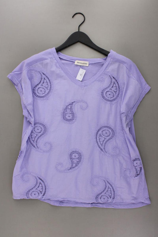 New Collection Shirt Gr. OneSize Kurzarm lila aus Baumwolle