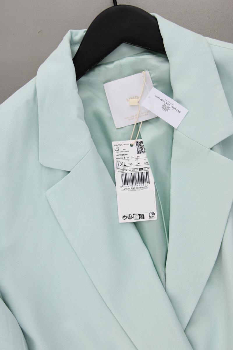 Mango Longblazer Gr. XXL neu mit Etikett blau aus Viskose