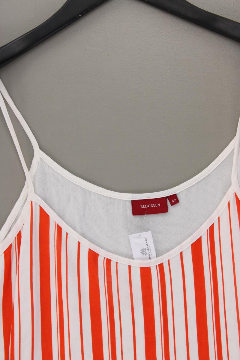 Redgreen Top Gr. 42 gestreift orange aus Viskose