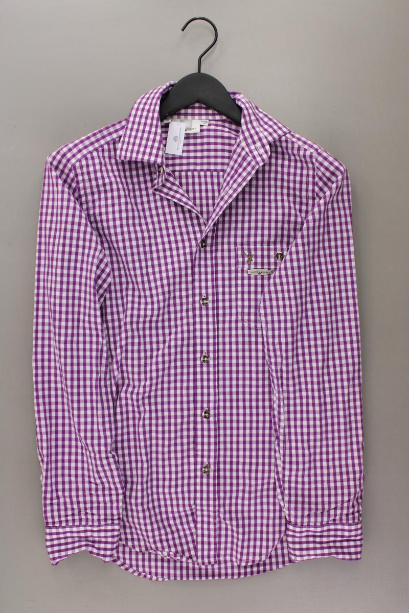 Spieth Wensky Trachtenhemd für Herren Gr. Hemdgröße 37/38 kariert Langarm lila