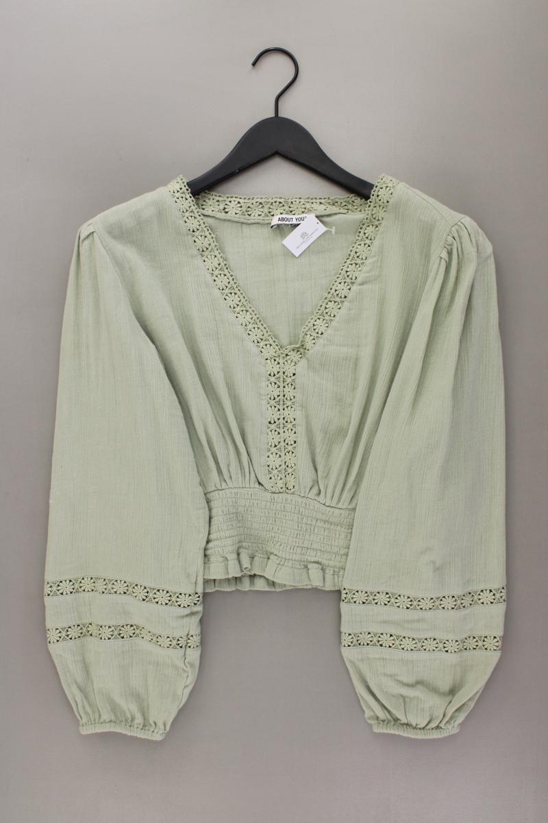 About You Langarmbluse Gr. 42 grün aus Baumwolle