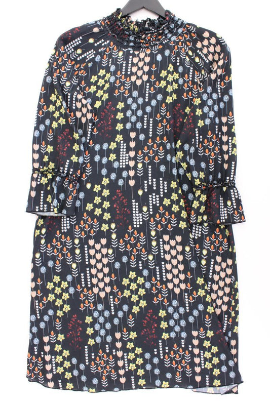 Heine Midikleid Gr. 42 mit Blumenmuster 3/4 Ärmel mehrfarbig